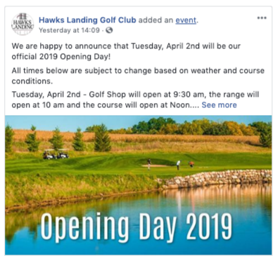 Hawks Landing | 2019 opener